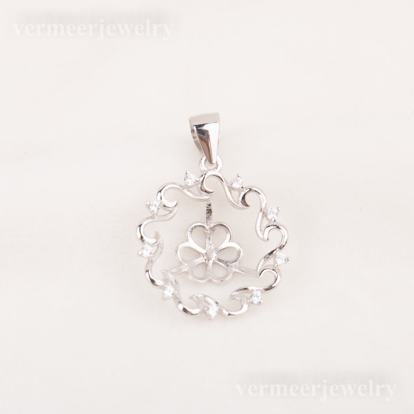 Pe010790 DIY 9-12mm Natural Freshwater pearl pendant accessory 925 sterling silver engagement jewelry necklace for women