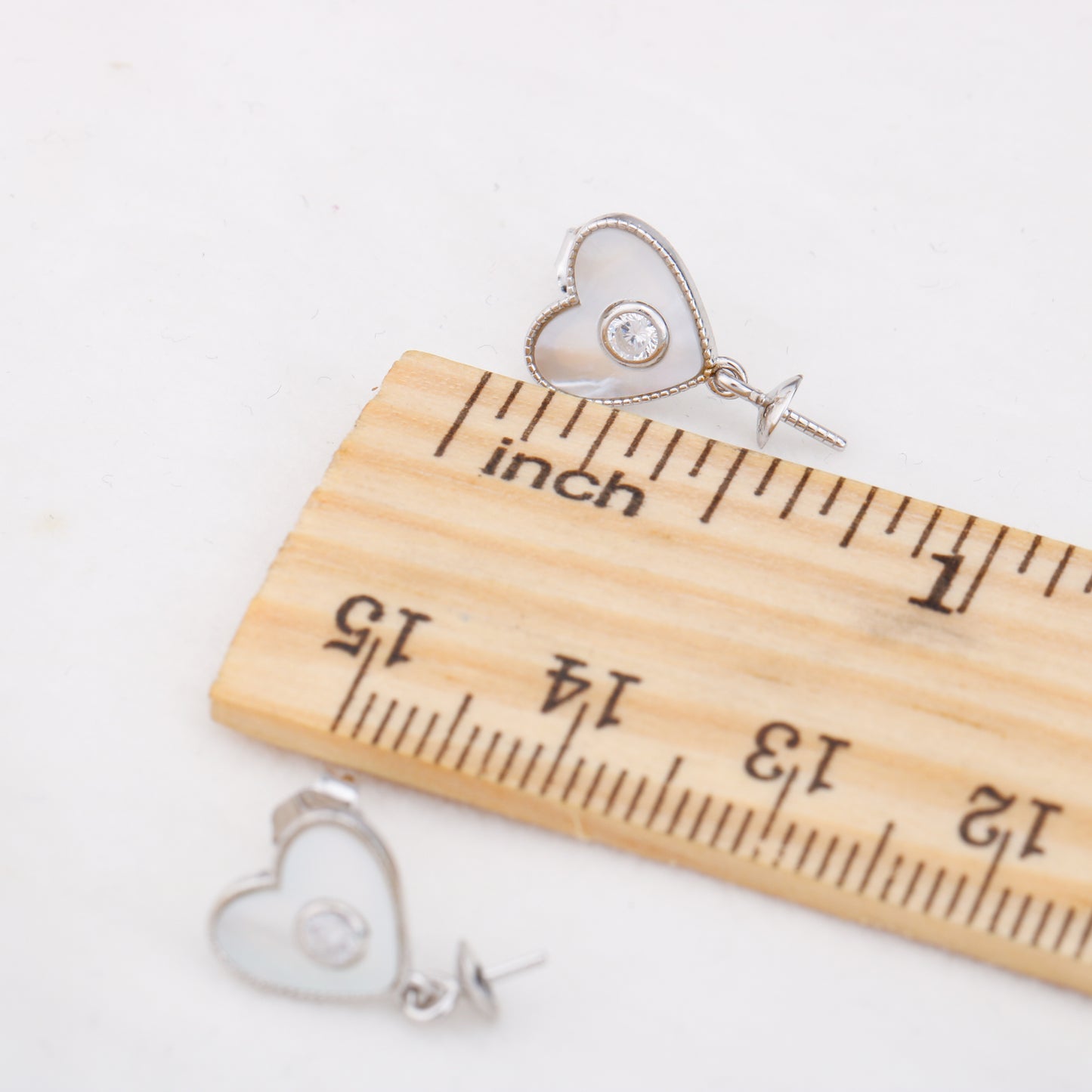 e010888 S925 pearl earring 925 sterling silver DIY 7-8mm Natural Freshwater pearl stud earring for women