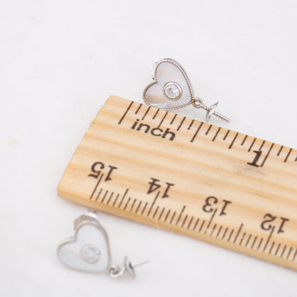 e010888 S925 pearl earring 925 sterling silver DIY 7-8mm Natural Freshwater pearl stud earring for women