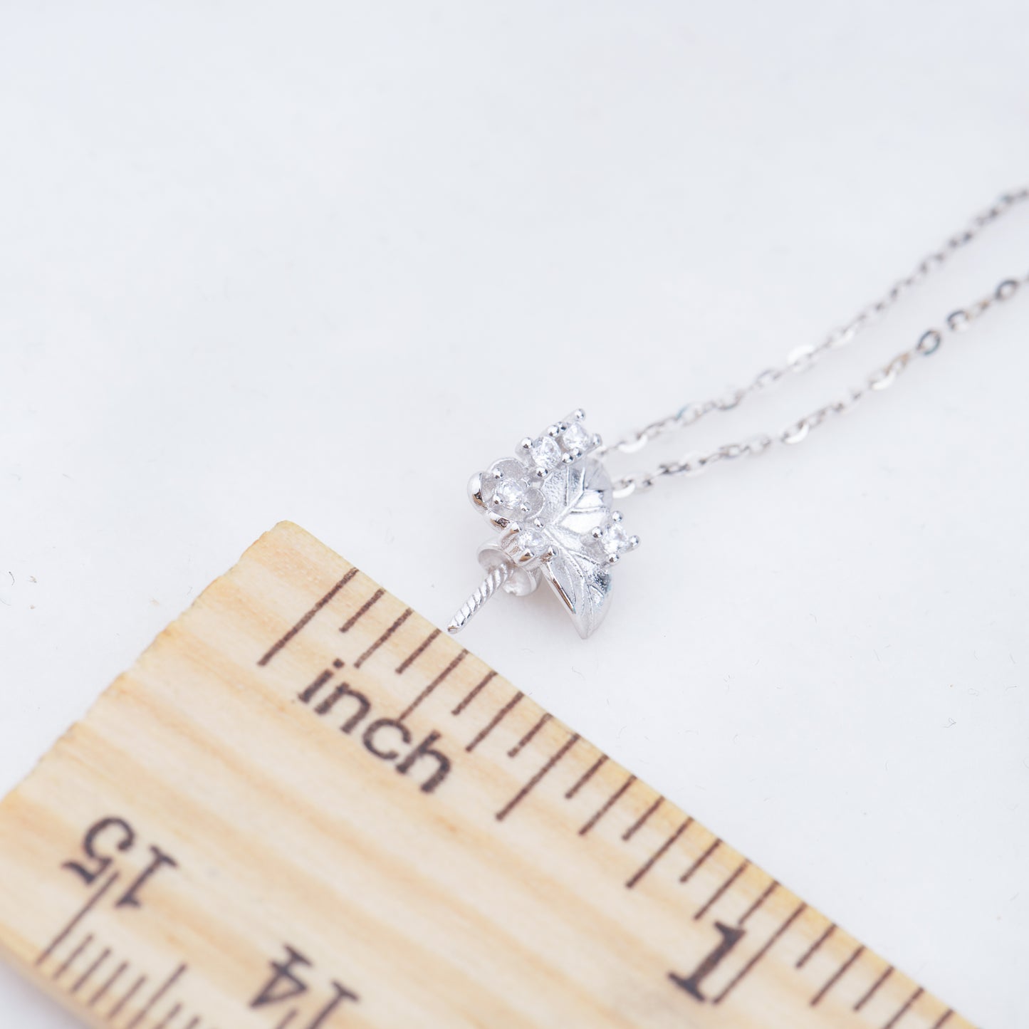 P011028 DIY 6-8mm Natural Freshwater pearl pendant accessory 925 sterling silver engagement jewelry necklace for women