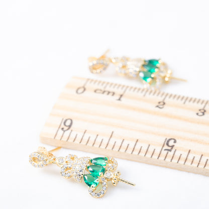 e010843 S925 pearl earring 925 sterling silver DIY 7-8mm Natural Freshwater pearl stud earring for women