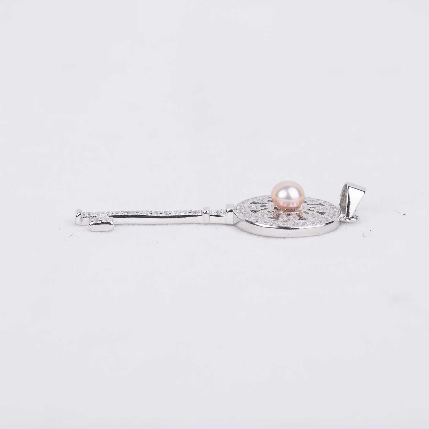 P030544 DIY 7-8mm Natural Freshwater pearl pendant accessory 925 sterling silver engagement jewelry necklace for women