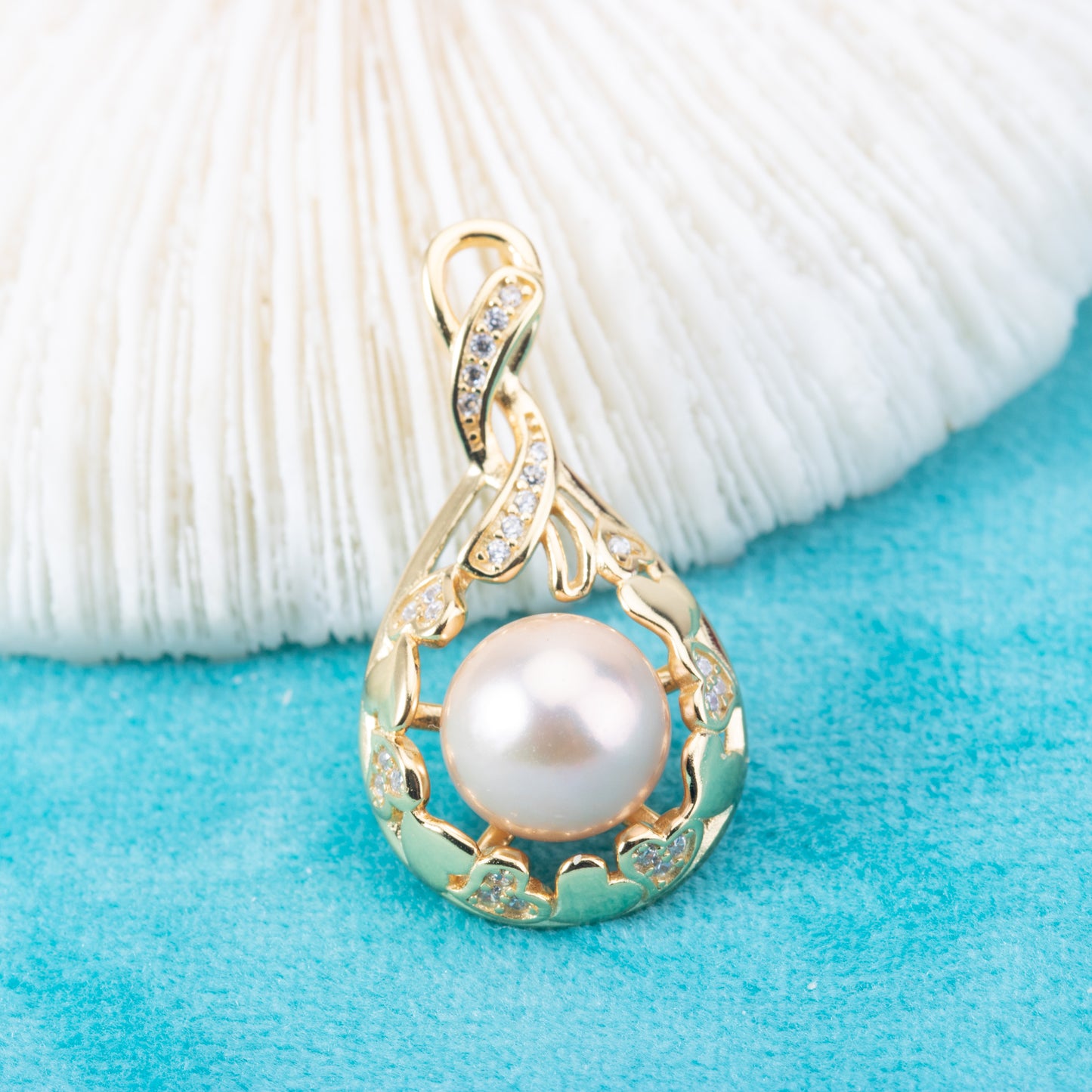 P010989 DIY 6-8mm Natural Freshwater pearl pendant accessory 925 sterling silver engagement jewelry necklace for women