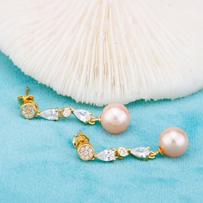 e010891 S925 pearl earring 925 sterling silver DIY 7-8mm Natural Freshwater pearl stud earring for women