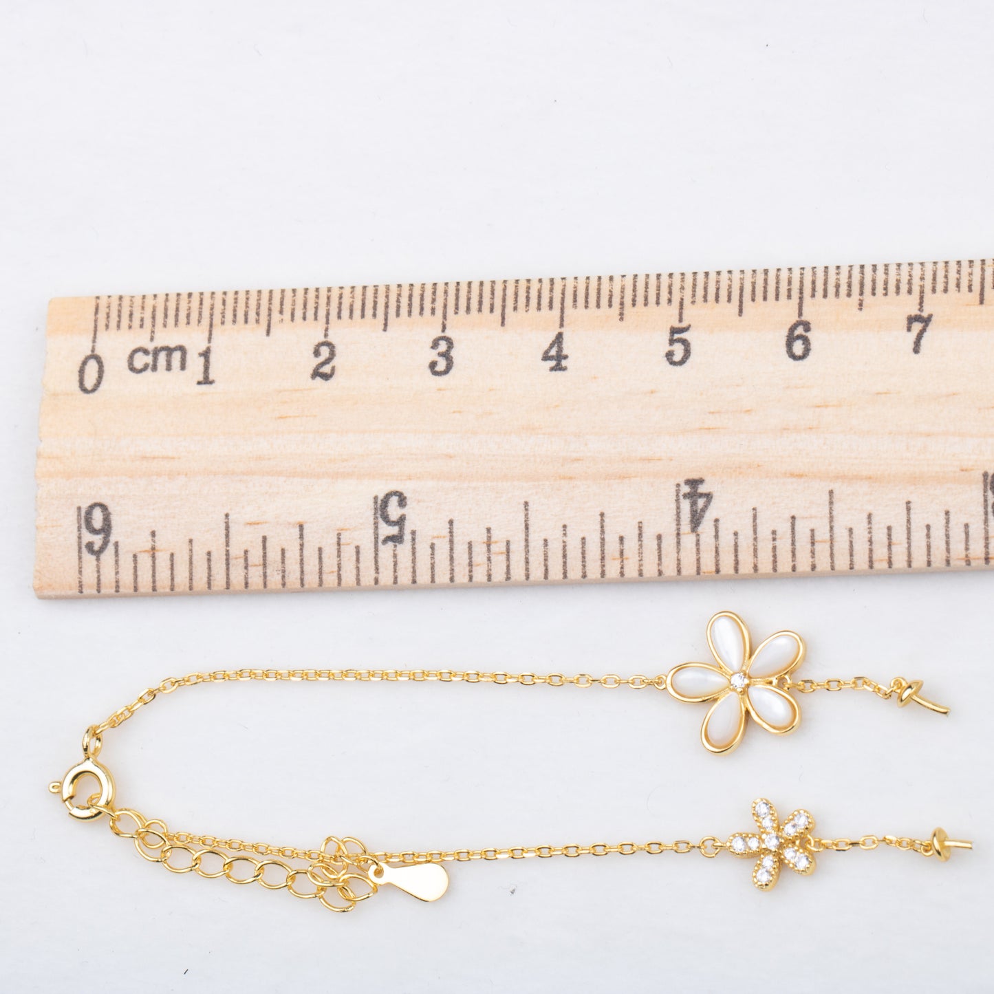 b010219 DIY 7-8mm Natural Freshwater pearl bracelet accessory 925 sterling silver adjustable bangle for women