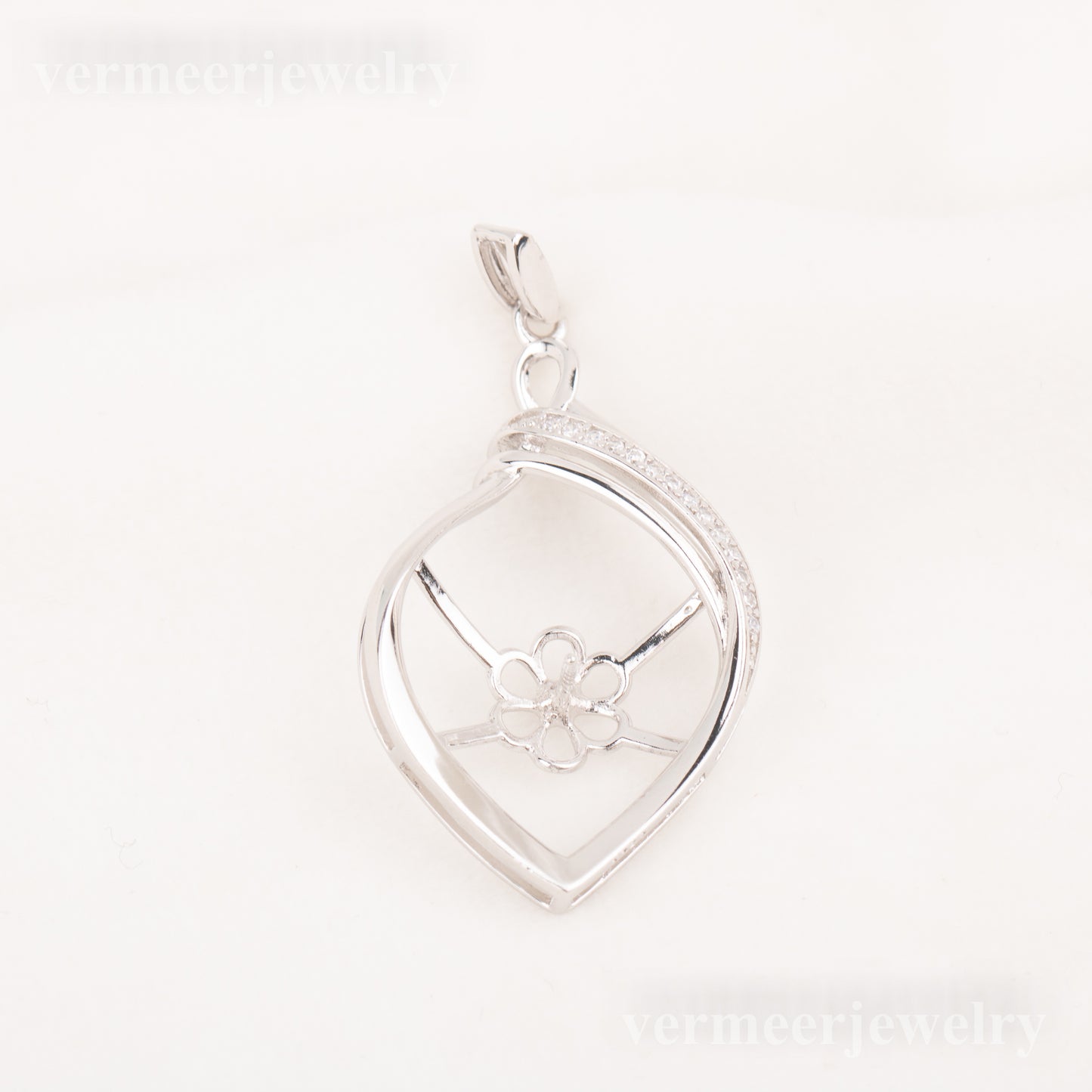 Pe010789 DIY 9-12mm Natural Freshwater pearl pendant accessory 925 sterling silver engagement jewelry necklace for women