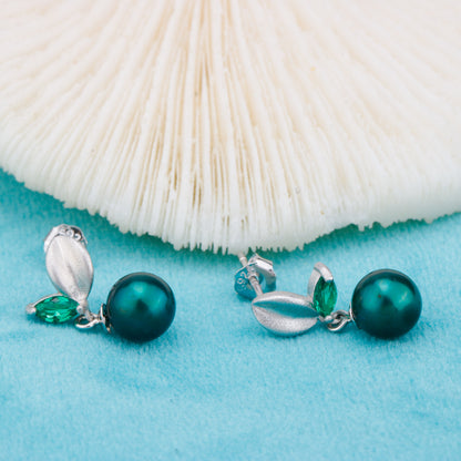 e010880 S925 pearl earring 925 sterling silver DIY 7-8mm Natural Freshwater pearl stud earring for women