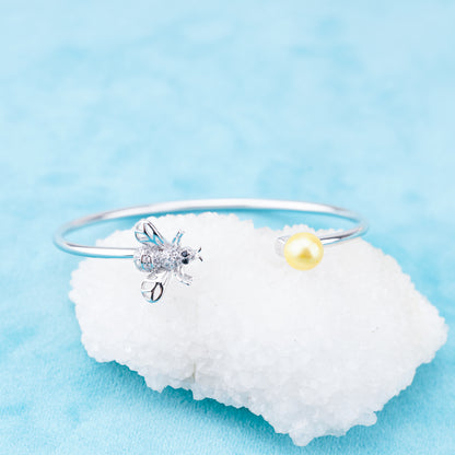 b010237  DIY 7-8mm Natural Freshwater pearl bracelet accessory 925 sterling silver adjustable chain bracelet for women