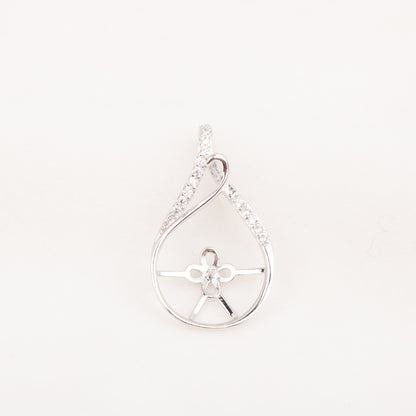 P010783 DIY 9-12mm Natural Freshwater pearl pendant accessory 925 sterling silver engagement jewelry necklace for women