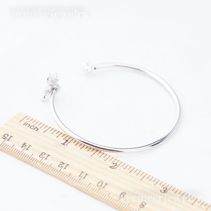 b010237  DIY 7-8mm Natural Freshwater pearl bracelet accessory 925 sterling silver adjustable chain bracelet for women