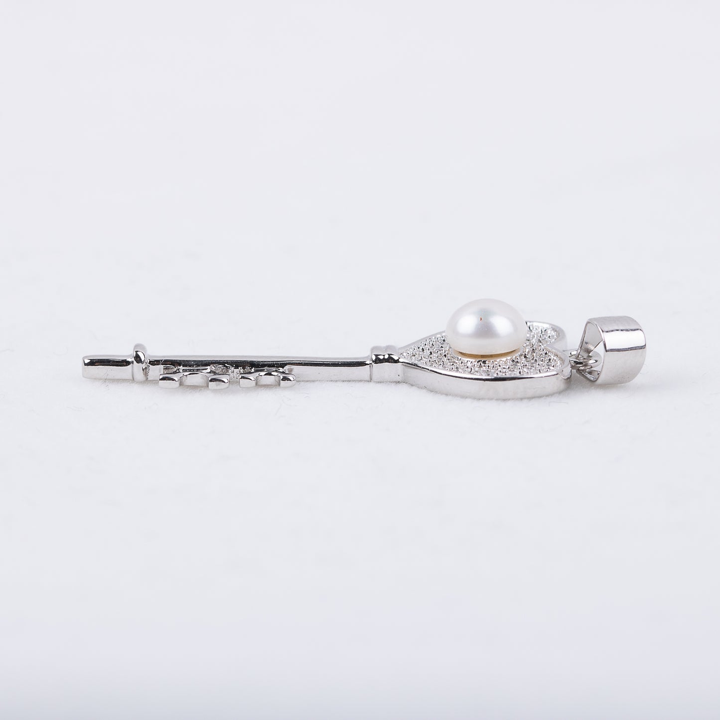 P030535 DIY 7-8mm Natural Freshwater pearl pendant accessory 925 sterling silver engagement jewelry necklace for women