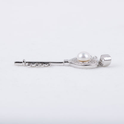 P030535 DIY 7-8mm Natural Freshwater pearl pendant accessory 925 sterling silver engagement jewelry necklace for women