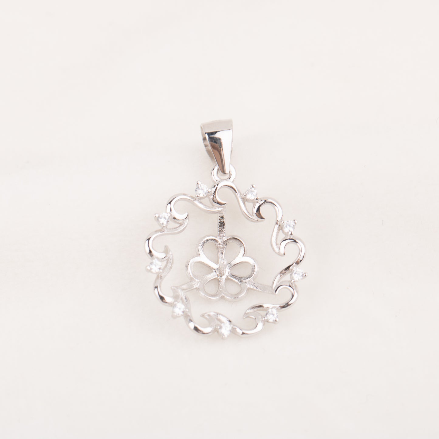 Pe010790 DIY 9-12mm Natural Freshwater pearl pendant accessory 925 sterling silver engagement jewelry necklace for women