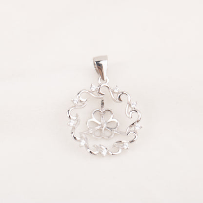 Pe010790 DIY 9-12mm Natural Freshwater pearl pendant accessory 925 sterling silver engagement jewelry necklace for women