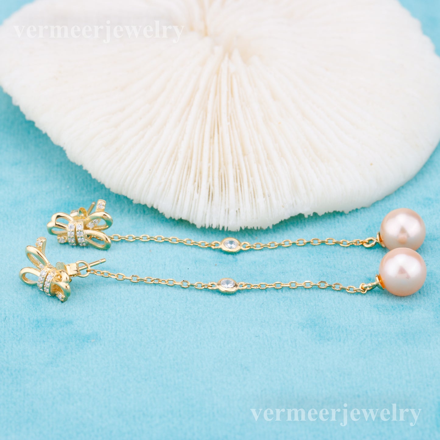 e010896 S925 pearl earring 925 sterling silver DIY 7-8mm Natural Freshwater pearl stud earring for women