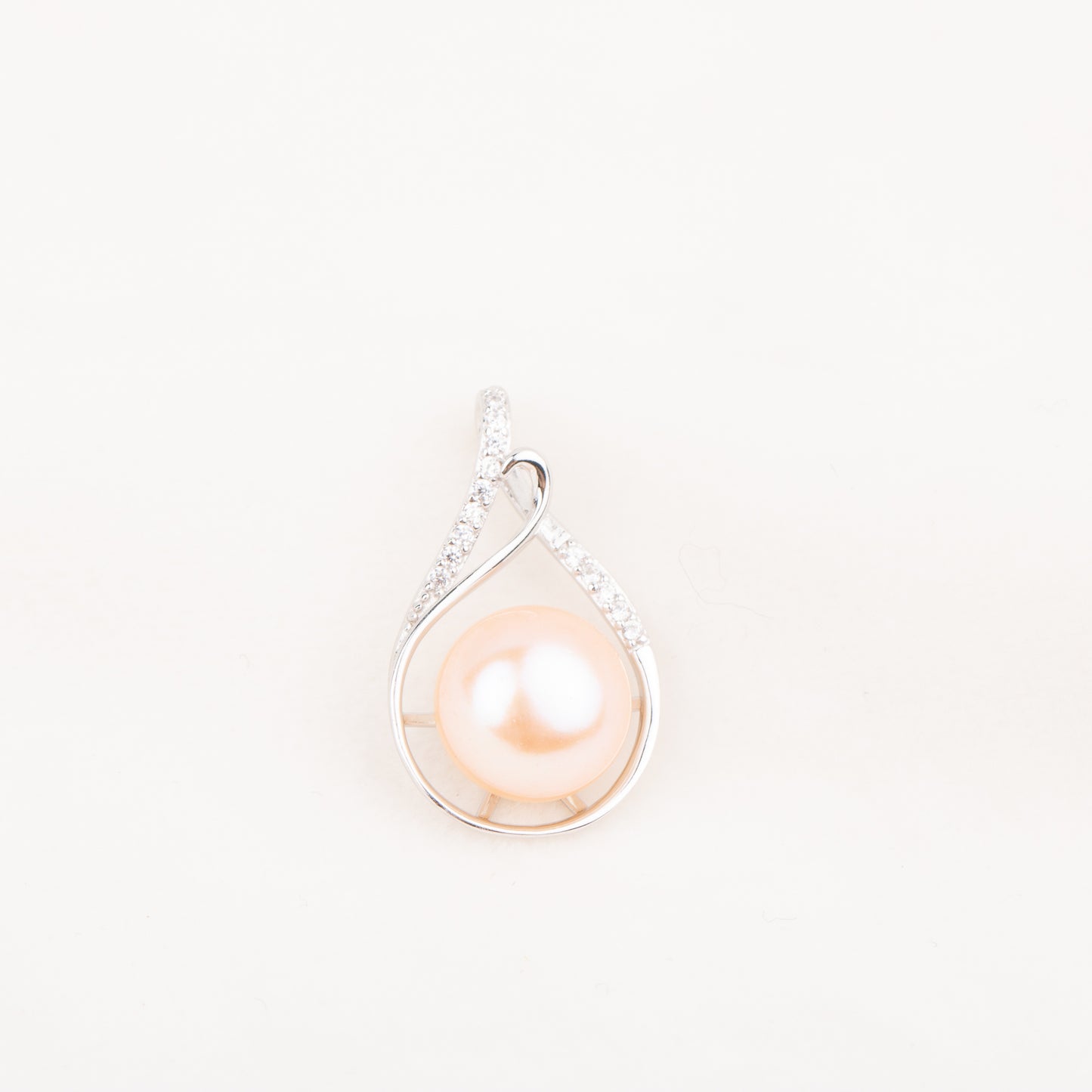 P010783 DIY 9-12mm Natural Freshwater pearl pendant accessory 925 sterling silver engagement jewelry necklace for women