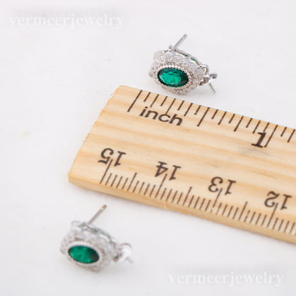 e010887 S925 pearl earring 925 sterling silver DIY 7-8mm Natural Freshwater pearl stud earring for women