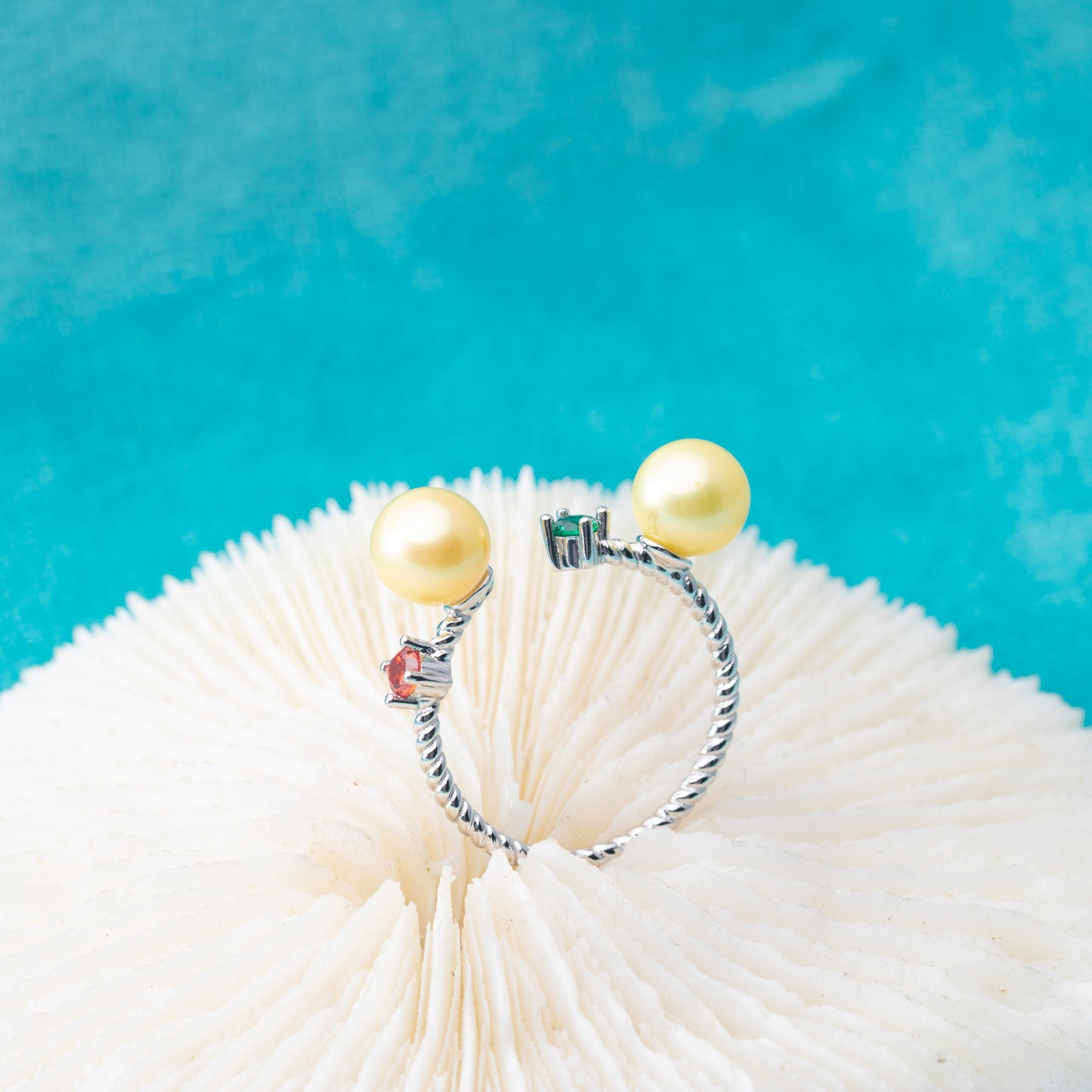 r010864 DIY 6-8mm Natural Freshwater pearl Ring accessory 925 sterling silver Adjustable size engagement jewelry ring for women