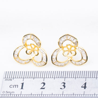 e010708 S925 pearl earring 925 sterling silver DIY 7-8mm Natural Freshwater pearl stud earring for women