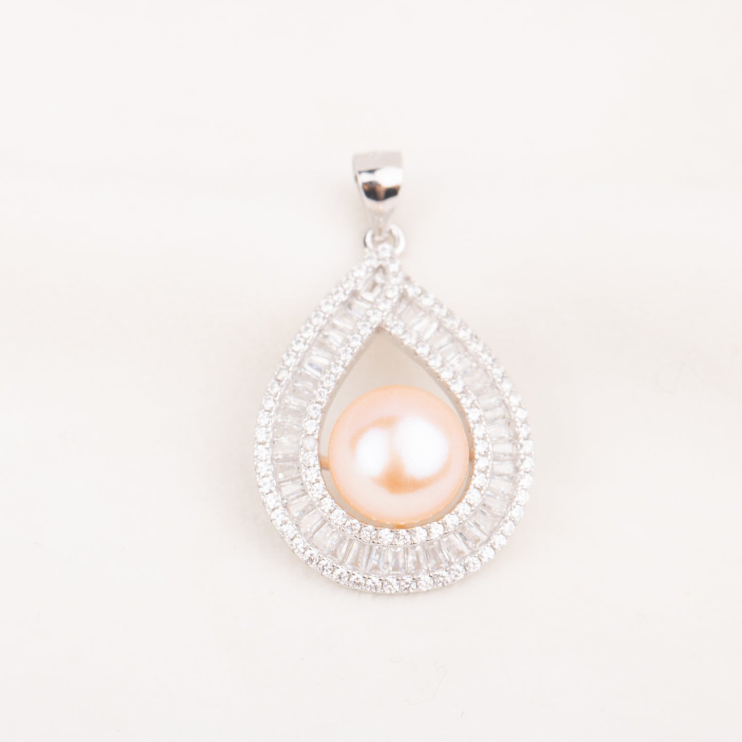 Pe010787 DIY 9-12mm Natural Freshwater pearl pendant accessory 925 sterling silver engagement jewelry necklace for women