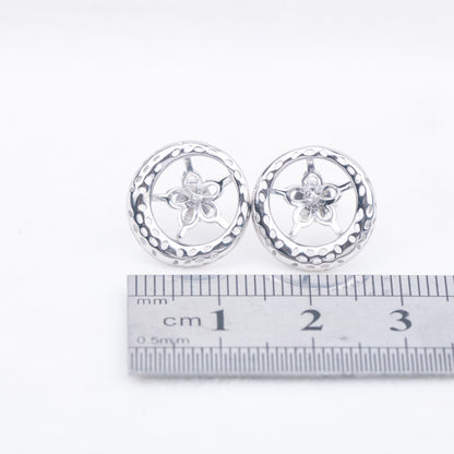 e010759 S925 pearl earring 925 sterling silver DIY 7-8mm Natural Freshwater pearl stud earring for women