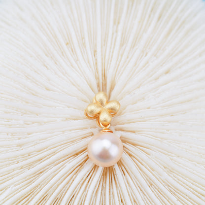 P011031 DIY 6-8mm Natural Freshwater pearl pendant accessory 925 sterling silver engagement jewelry necklace for women