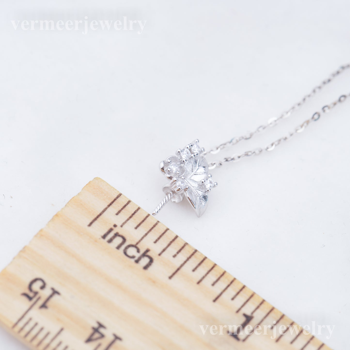 P011028 DIY 6-8mm Natural Freshwater pearl pendant accessory 925 sterling silver engagement jewelry necklace for women
