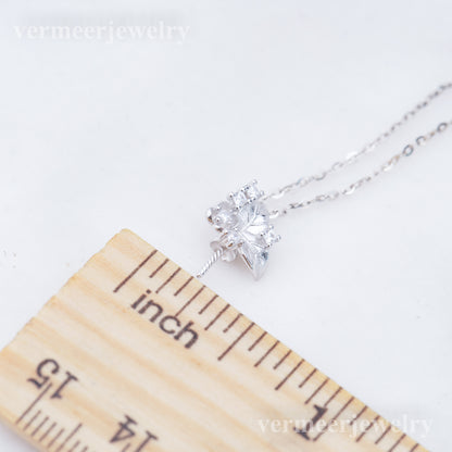 P011028 DIY 6-8mm Natural Freshwater pearl pendant accessory 925 sterling silver engagement jewelry necklace for women