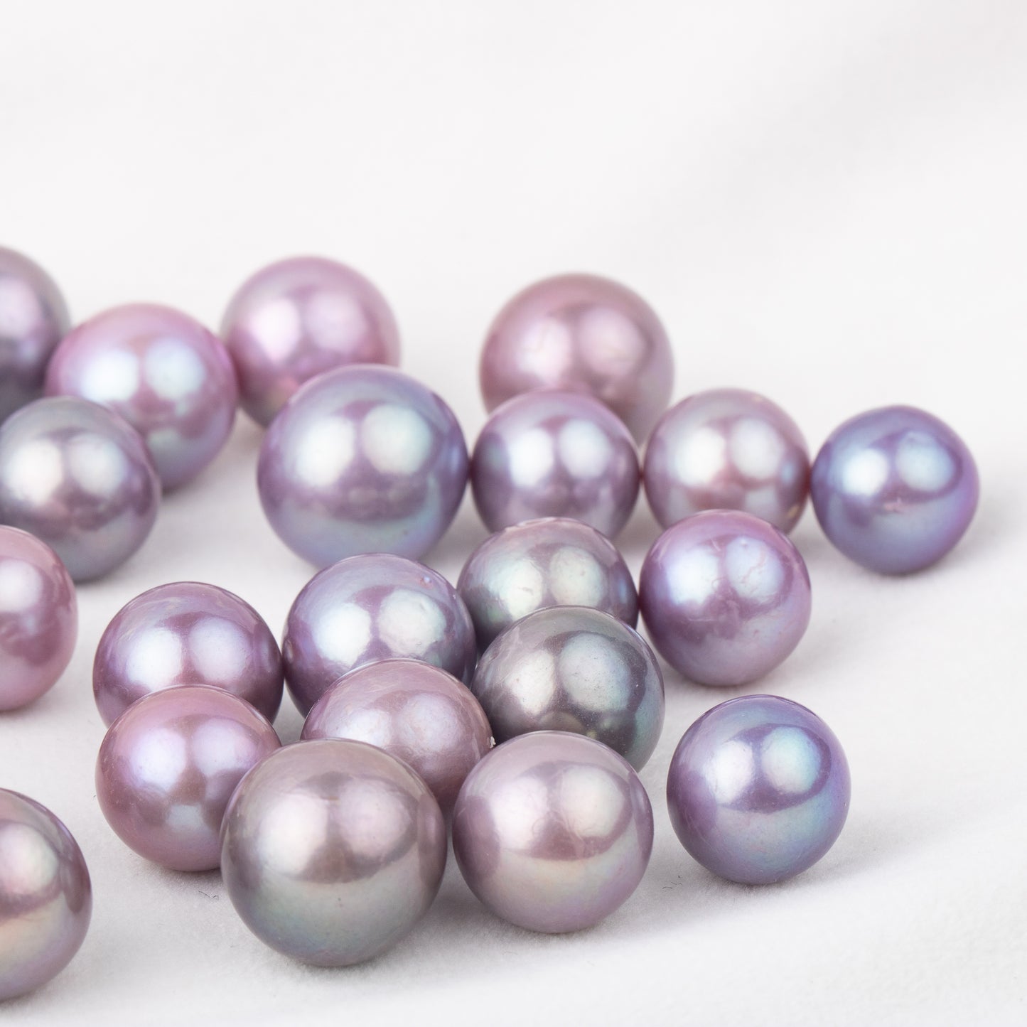 9-12mm cultured purple Edison Pearl High quality  loose freshwater pearl round shape