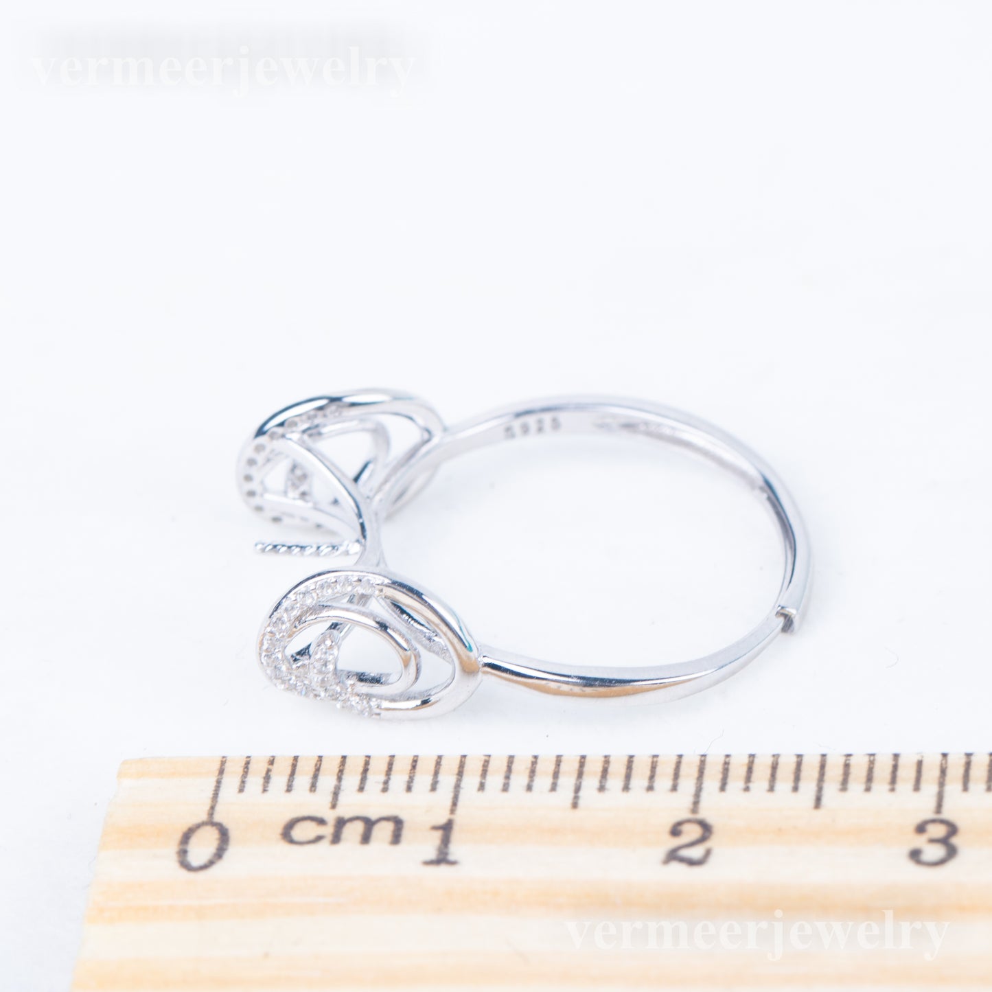 re010834DIY 9-11mm Natural Freshwater pearl Ring accessory 925 sterling silver Adjustable size engagement jewelry ring for women