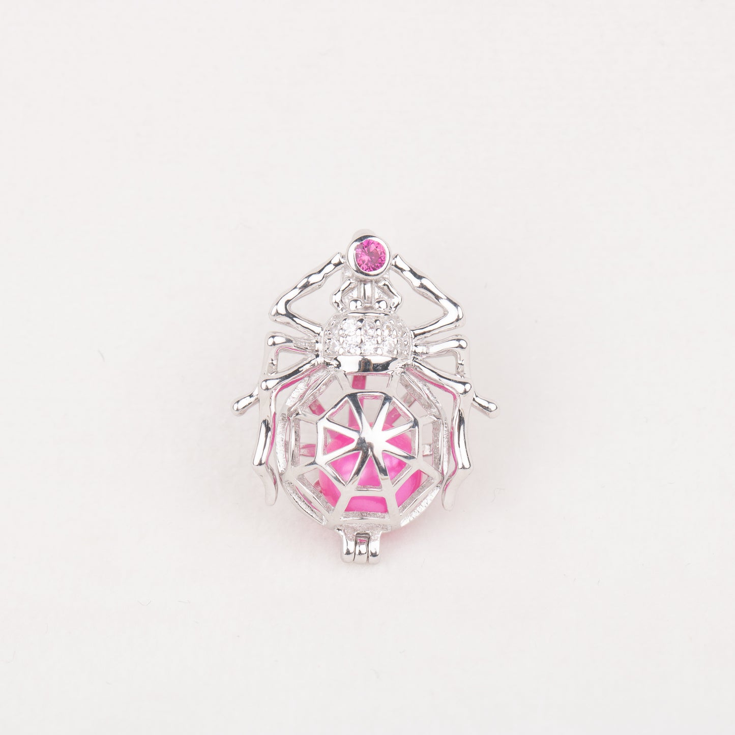 C030063 sterling silver spider shape Freshwater pearl cage pendant necklace jewelry locket for pearl party
