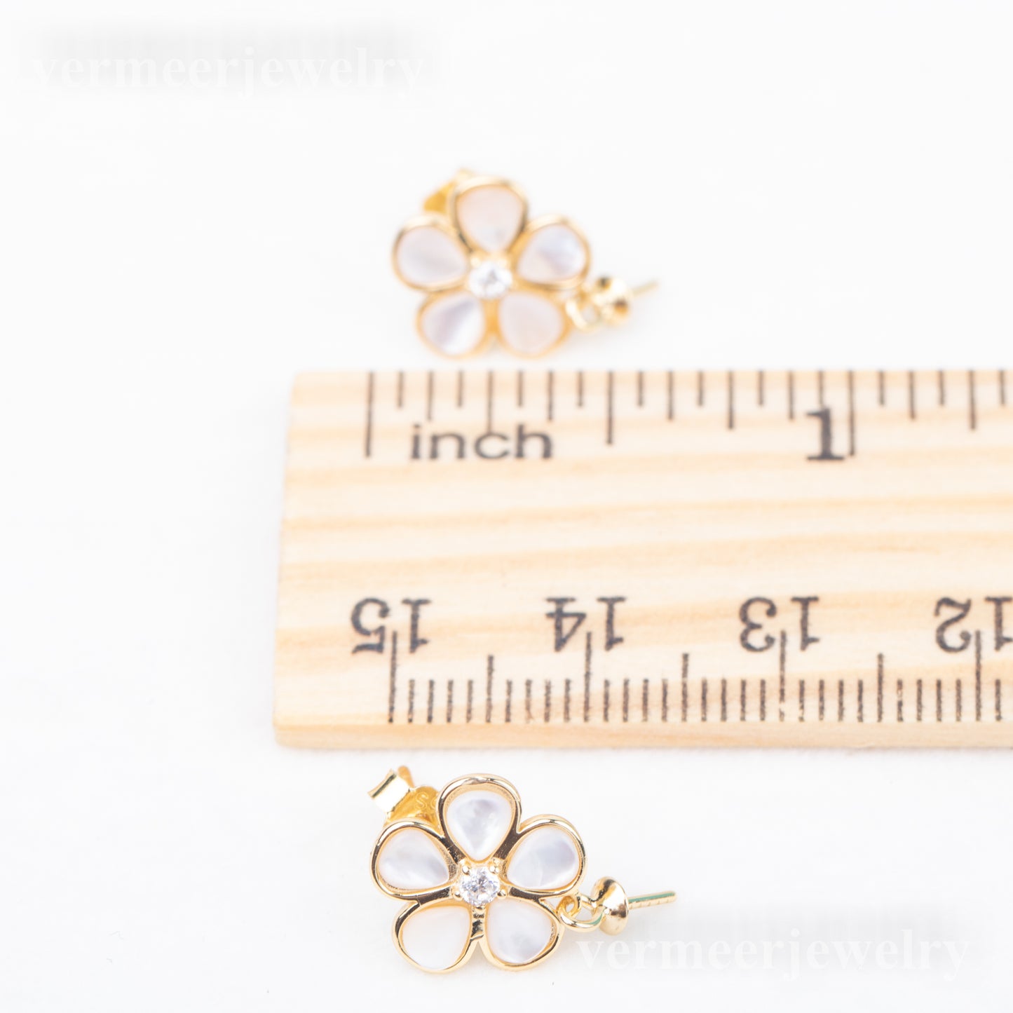 e010823 S925 pearl earring 925 sterling silver DIY 7-8mm Natural Freshwater pearl stud earring for women