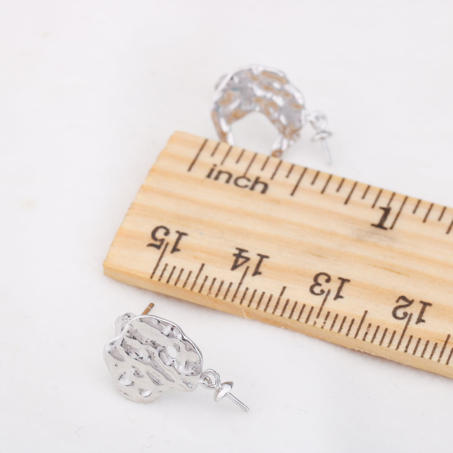 e010883 S925 pearl earring 925 sterling silver DIY 7-8mm Natural Freshwater pearl stud earring for women