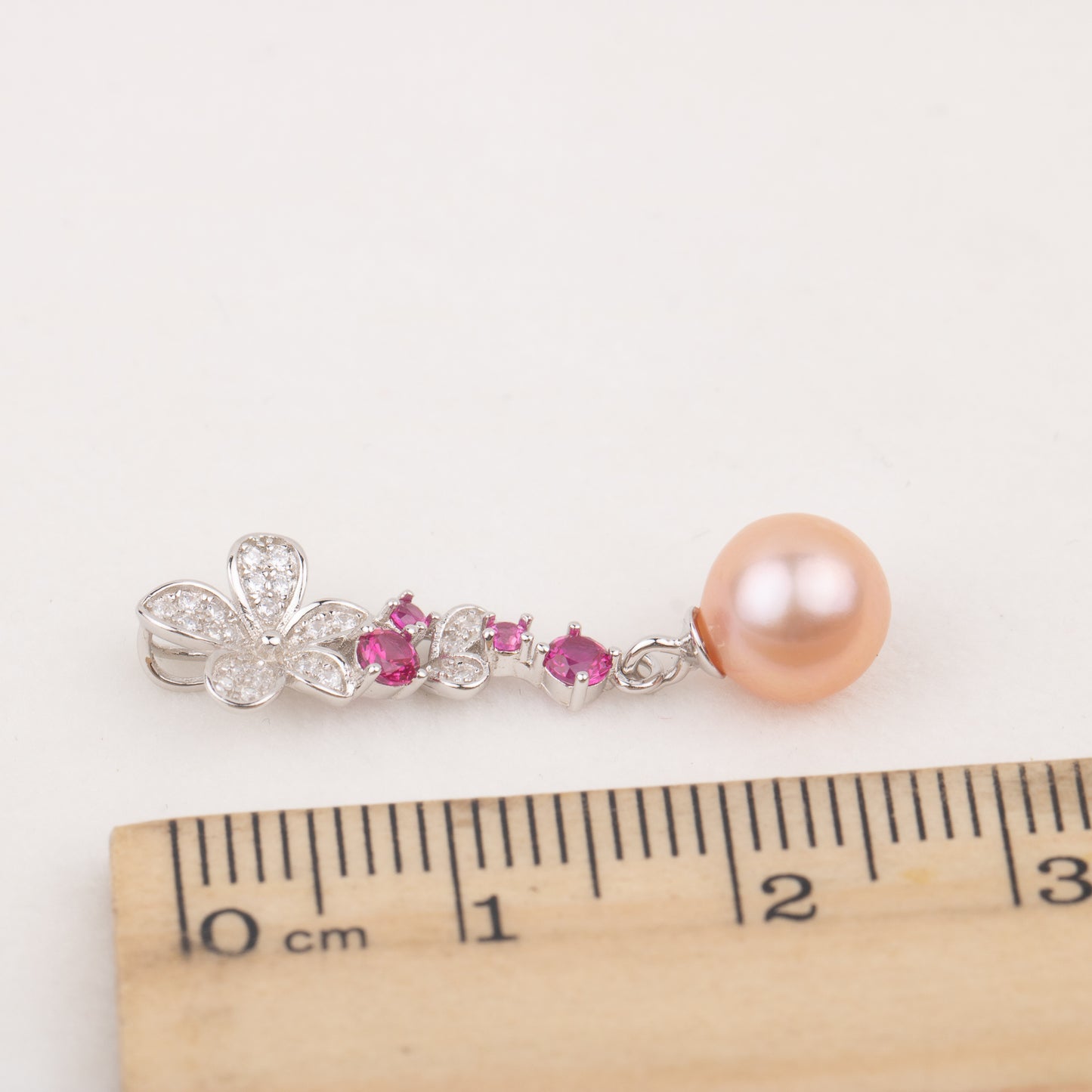 P060686 DIY 7-9mm Natural Freshwater pearl pendant accessory 925 sterling silver engagement jewelry necklace for women