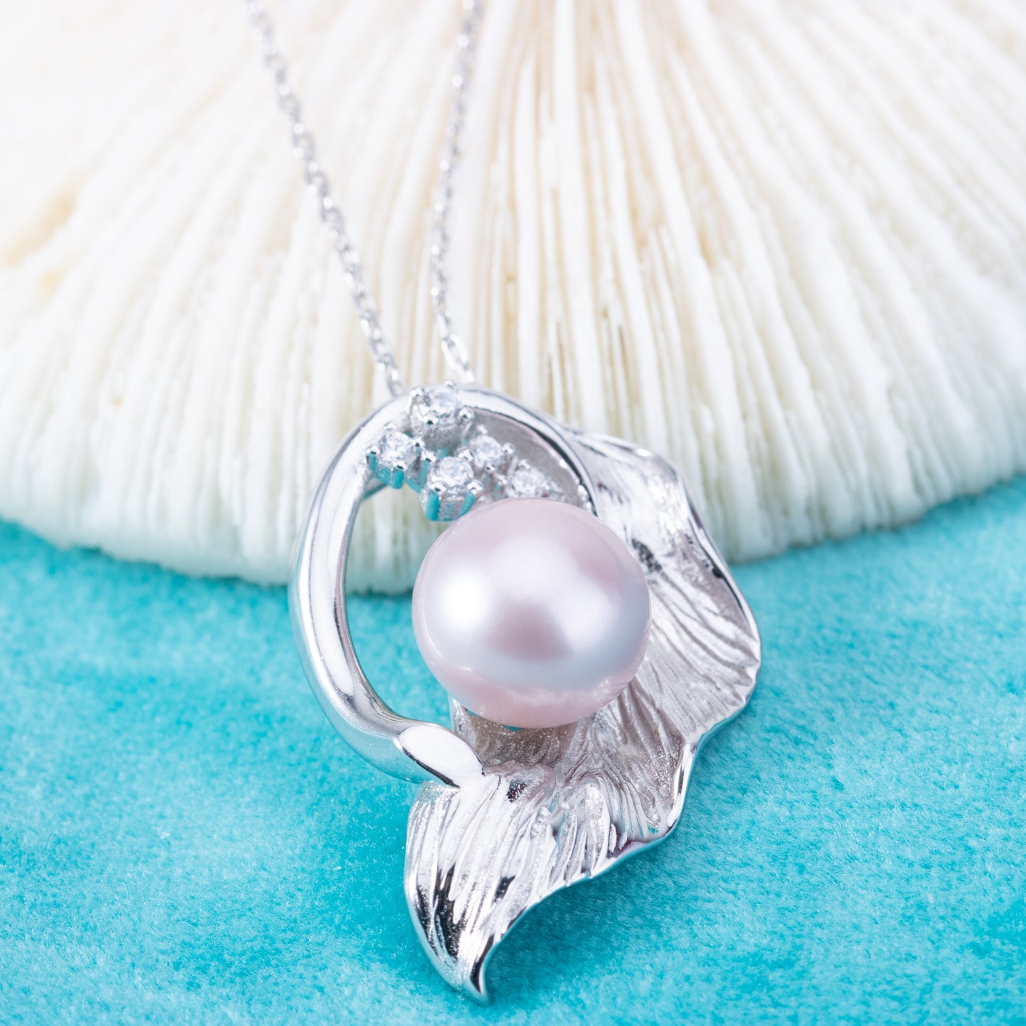 Pe010996  DIY 9-12mm Natural Freshwater pearl pendant accessory 925 sterling silver engagement jewelry necklace for women