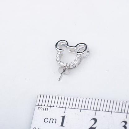 P010850 DIY 7-9mm Natural Freshwater pearl pendant accessory 925 sterling silver engagement jewelry necklace for women