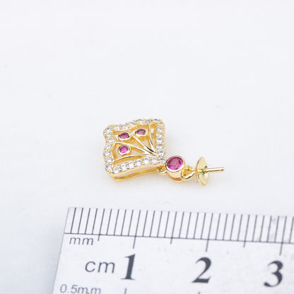 P010844 DIY 7-9mm Natural Freshwater pearl pendant accessory 925 sterling silver engagement jewelry necklace for women