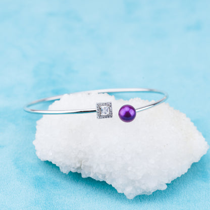 b010230  DIY 7-8mm Natural Freshwater pearl bracelet accessory 925 sterling silver adjustable chain bracelet for women