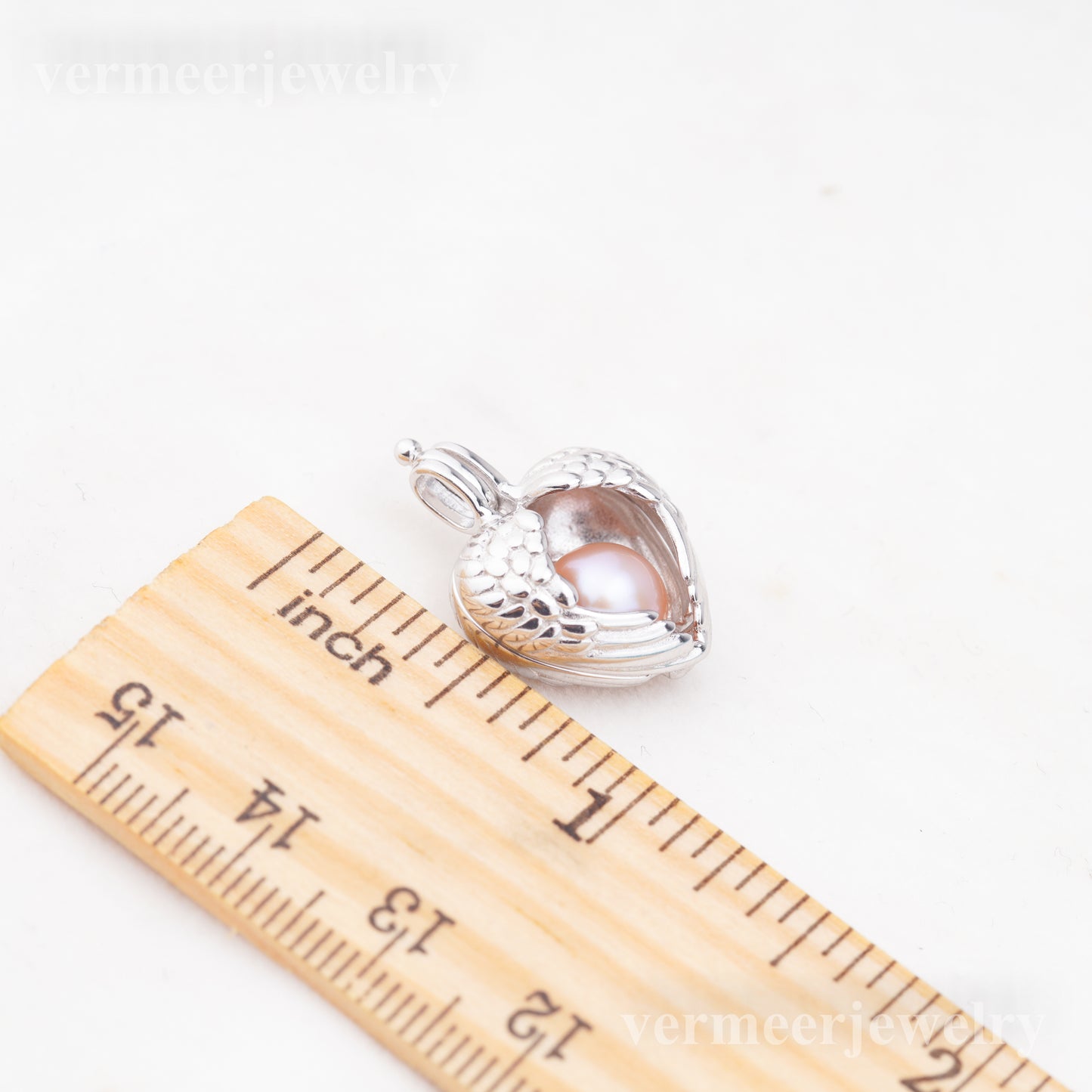 C030111 sterling silver Freshwater pearl cage pendant necklace jewelry locket for pearl party