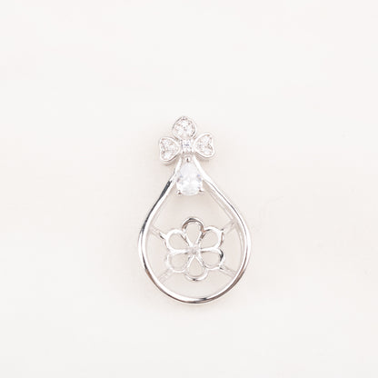 Pe010786 DIY 9-12mm Natural Freshwater pearl pendant accessory 925 sterling silver engagement jewelry necklace for women