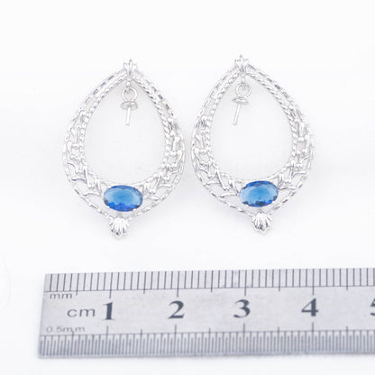 e120748 S925 pearl earring 925 sterling silver DIY 7-8mm Natural Freshwater pearl stud earring for women