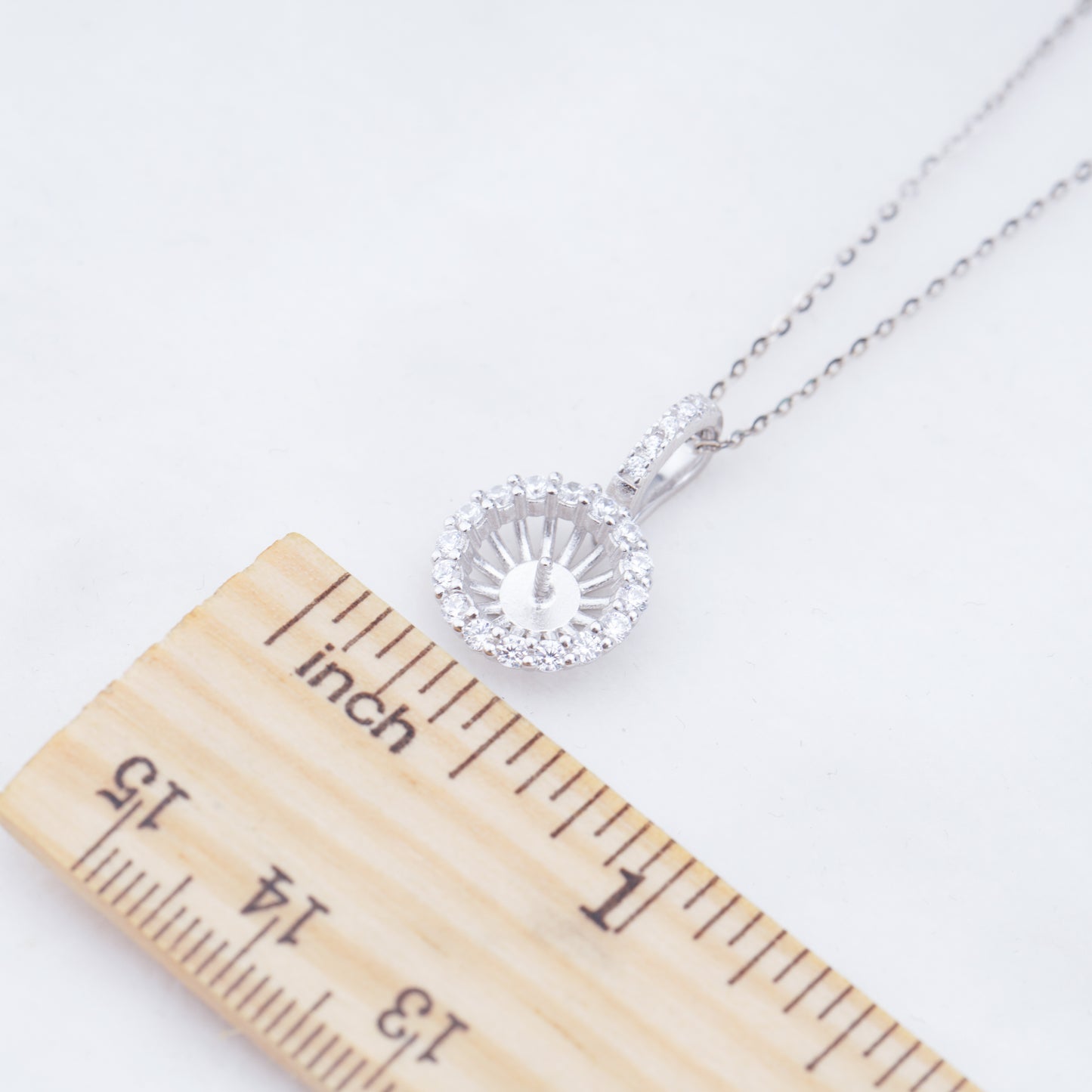 P011044 DIY 6-8mm Natural Freshwater pearl pendant accessory 925 sterling silver engagement jewelry necklace for women