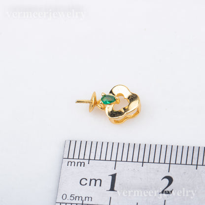 P010837 DIY 7-9mm Natural Freshwater pearl pendant accessory 925 sterling silver engagement jewelry necklace for women