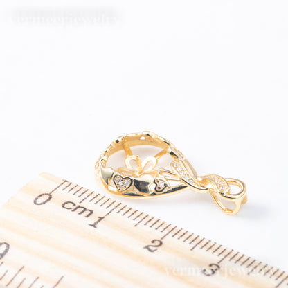 P010989 DIY 6-8mm Natural Freshwater pearl pendant accessory 925 sterling silver engagement jewelry necklace for women