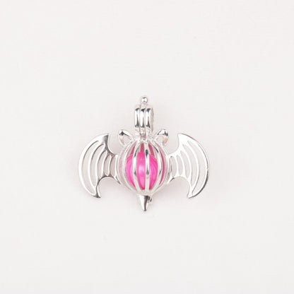 C030064 sterling silver bat shape Freshwater pearl cage pendant necklace jewelry locket for pearl party