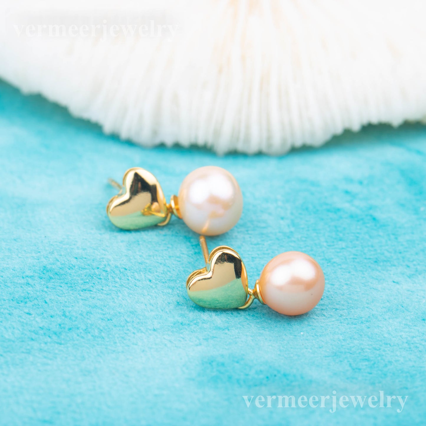 e030745 S925 pearl earring 925 sterling silver DIY 7-8mm Natural Freshwater pearl stud earring for women