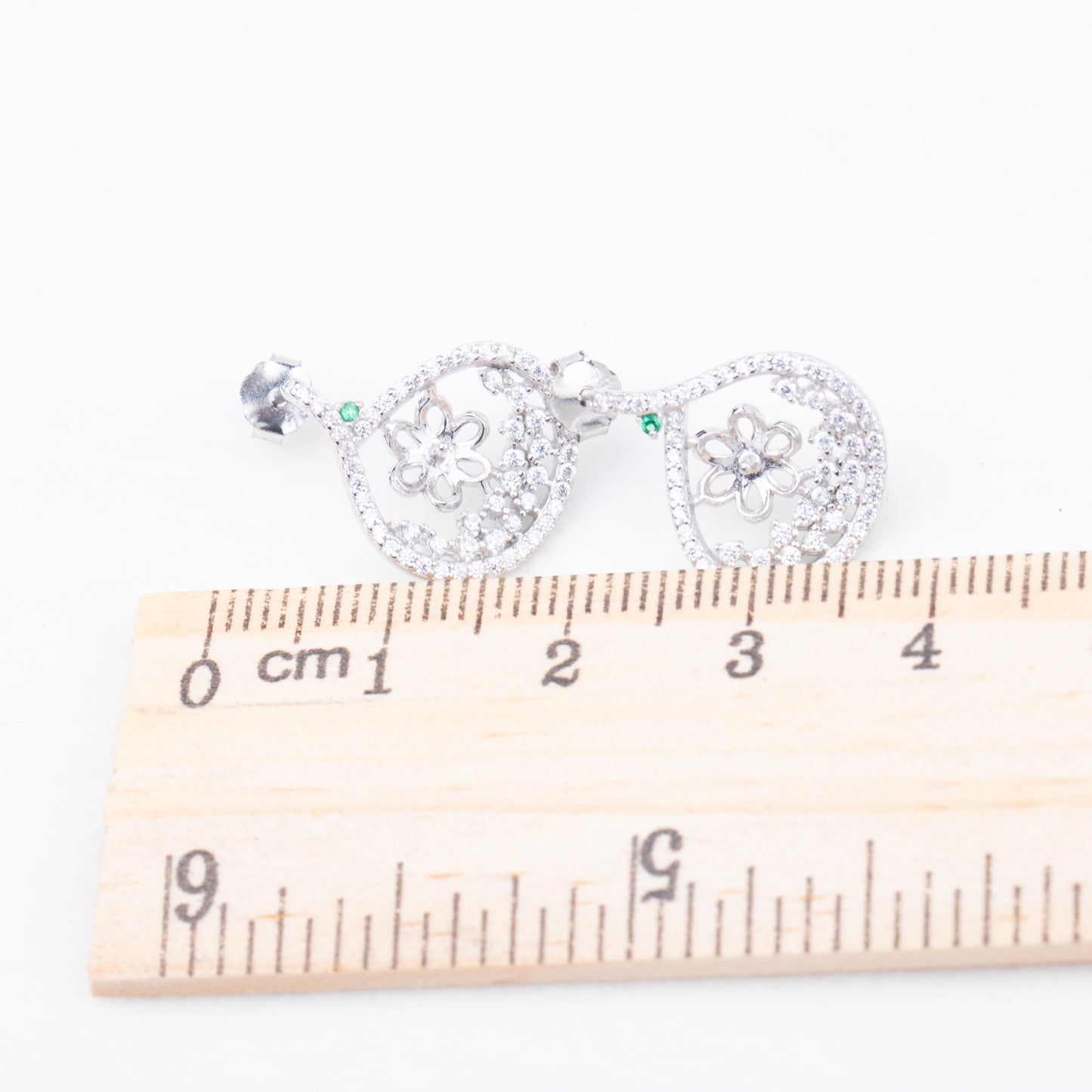 e010787 S925 pearl earring 925 sterling silver DIY 7-8mm Natural Freshwater pearl stud earring for women