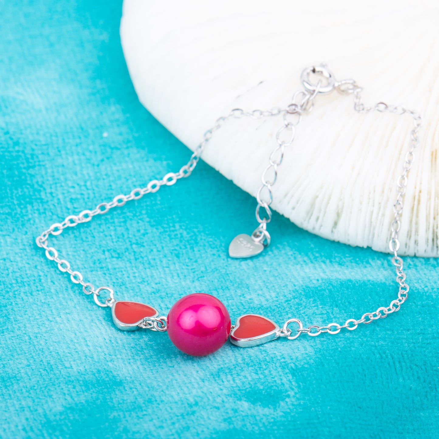 b010192 DIY 7-8mm Natural Freshwater pearl bracelet accessory 925 sterling silver adjustable chain bracelet for women