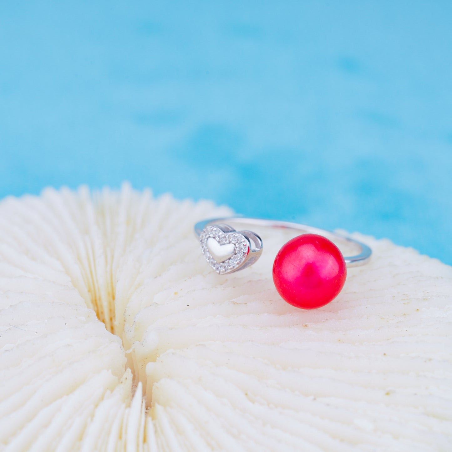 r010918 DIY 6-8mm Natural Freshwater pearl Ring accessory 925 sterling silver Adjustable size engagement jewelry ring for women