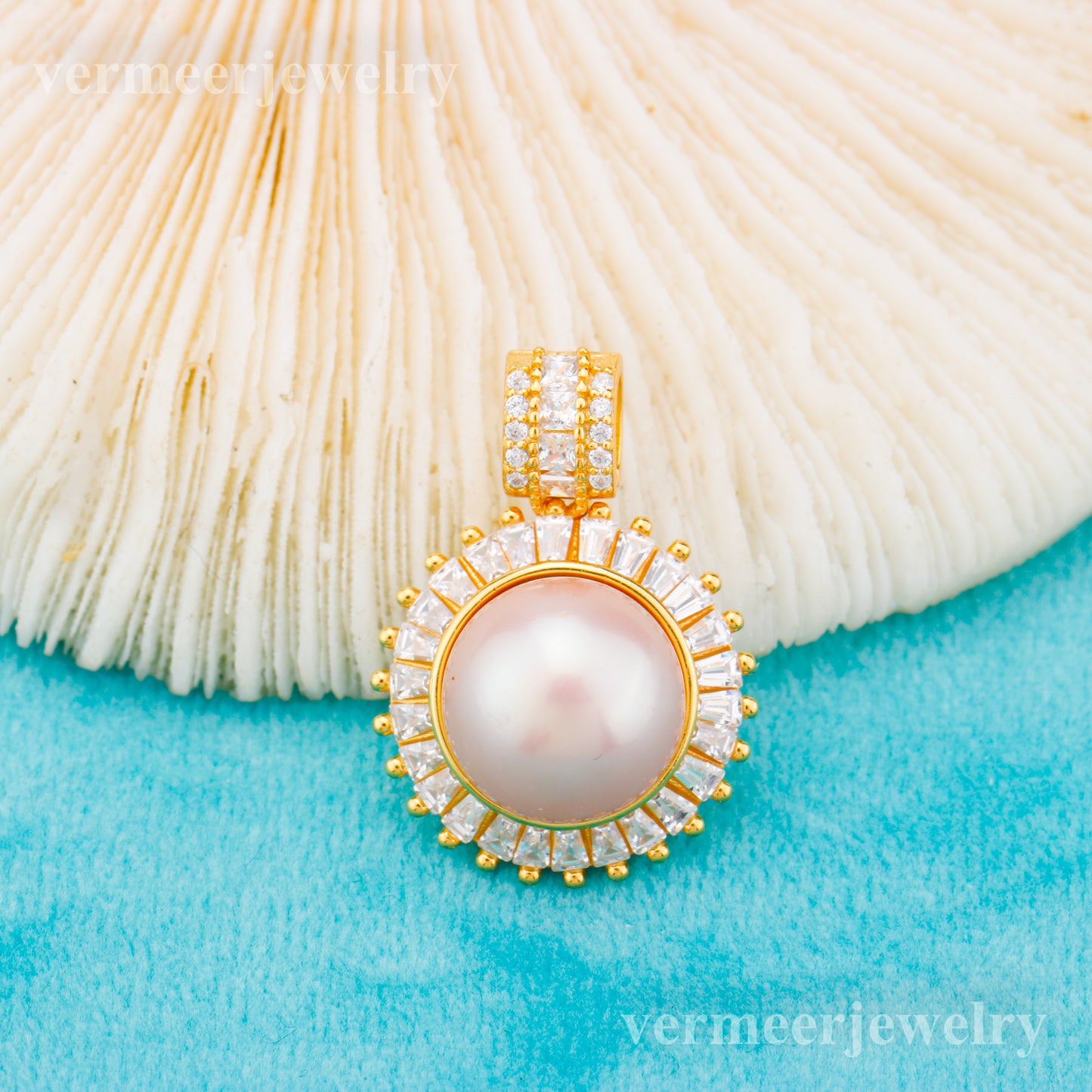 P01013 DIY 6-8mm Natural Freshwater pearl pendant accessory 925 sterling silver engagement jewelry necklace for women